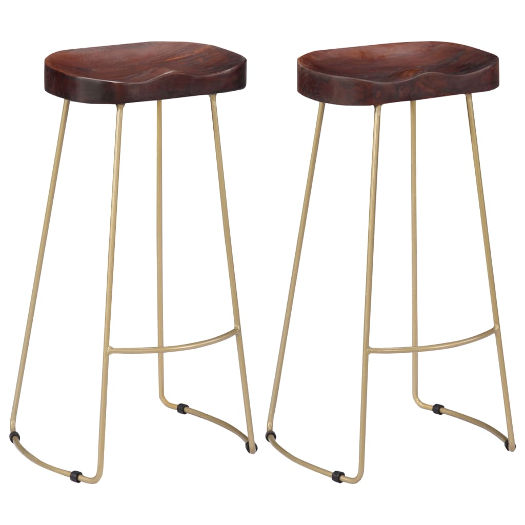 Buy Bar Stools 2pcs Mango Wood at affordable prices — free shipping