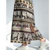 Summer Women Vintage Designer Print Animal Elastic Long Maxi Skirt For Lady
