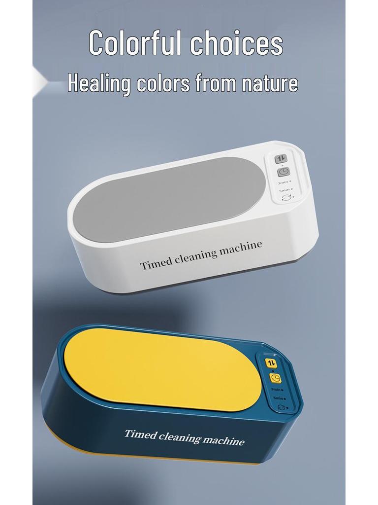 Multifunctional Ultrasonic Cleaner for Glasses, Contact Lenses, Jewelry, and Toothbrushes with Timer