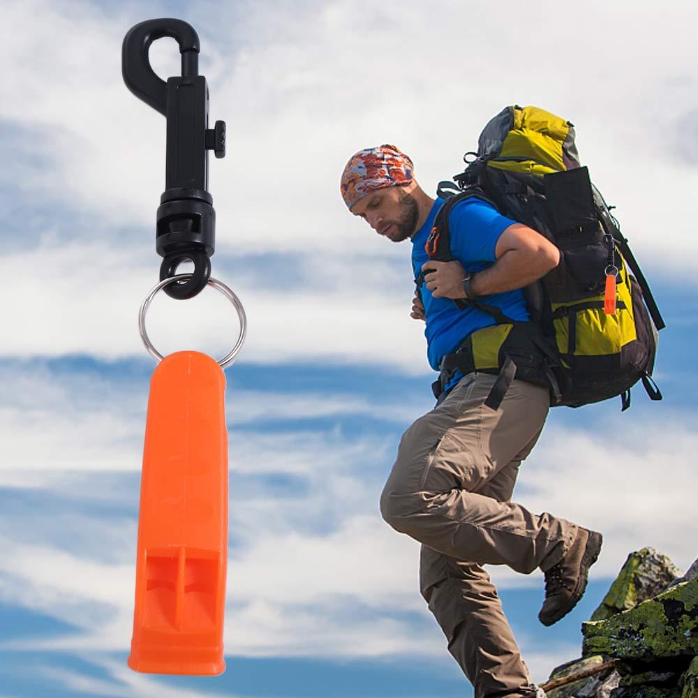 

PP Plastic Outdoor Survival Whistle Double Pipe Outdoor Emergency Whistle Camping Hook