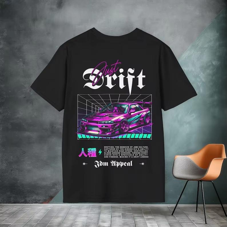 Drift Giappone Streetwear Auto Stile JDM Streetracing Giapponese Maglietta Uomo Donna Cotone Girocollo T-Shirt Abbigliamento Stampato