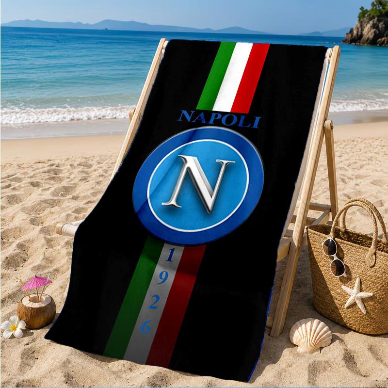 Asciugamano da Spiaggia Simbolo Energetico Blu Napoli, Asciugatura Rapida, Facile da Curare, Adatto Sia per il Fitness che per le Vacanze al Mare, Essenziale per lo Sport
