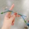 Retro Anti-Blue Light Glasses Round Metal Frame Reading Computer Eyeglasses Women Simple High-Definition Myopia Optical Eyewear