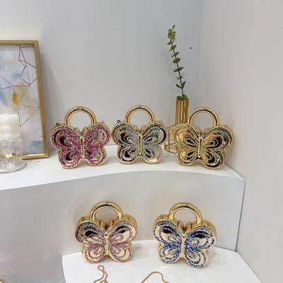 Personalized Simple And Fashionable Butterfly Acrylic Bag Spring Women'S Trend Chain Shoulder Messenger Bag