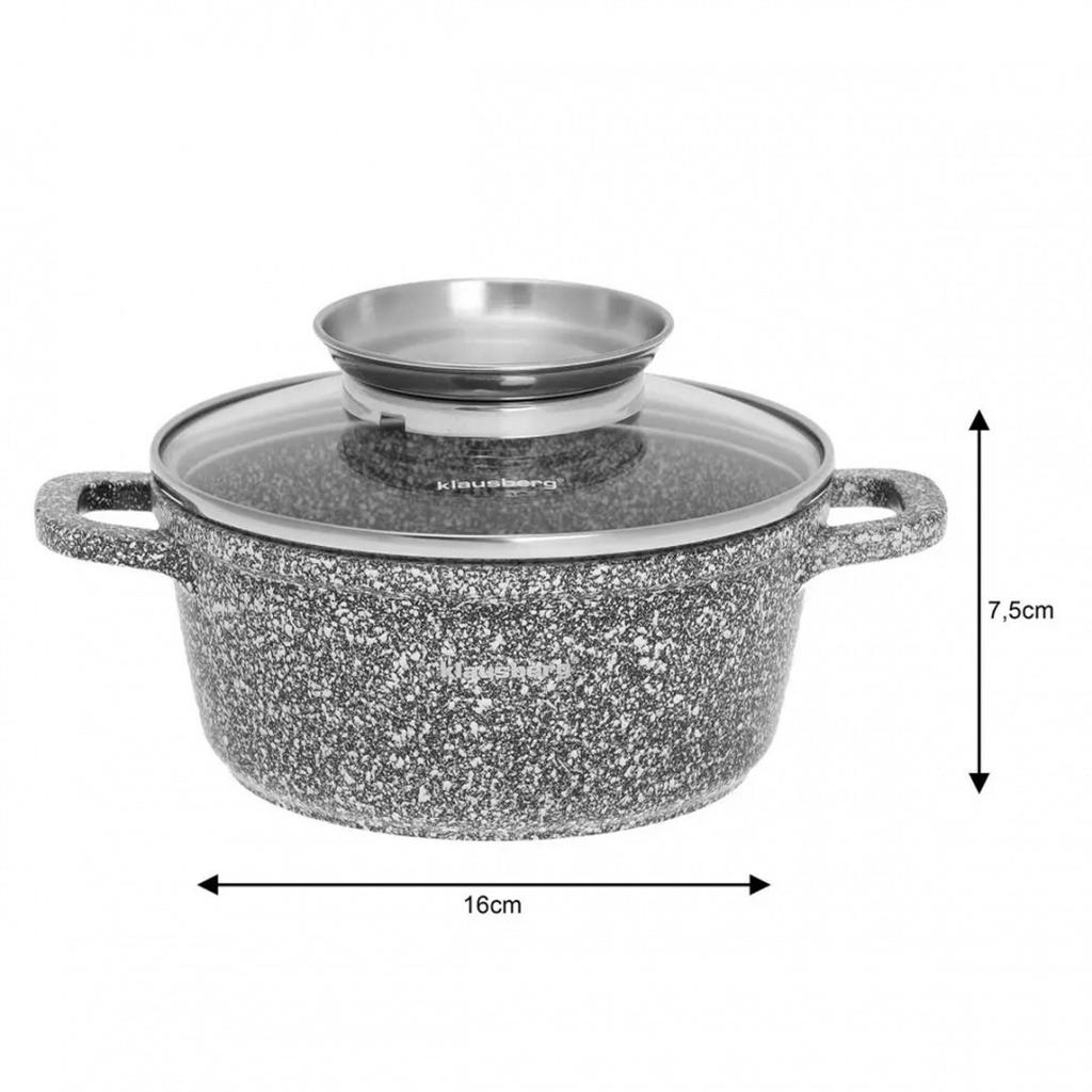 Garnek marmurkowy 1,3l 16cm klausberg kb-7519 lumarko!