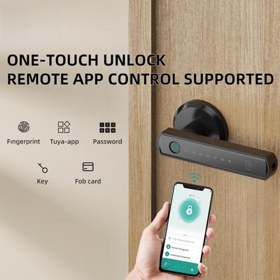 Cerradura de Puerta con Manija Inteligente Huella Dactilar Bluetooth Control por APP Cierre Automático Seguridad para el Hogar y la Oficina Cerradura Electrónica Antirrobo
