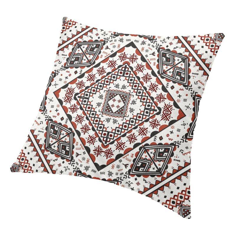 Amazigh Kabyle Berberské motivy Pouzdro na polštář Dekorace do ložnice Maroko Afrika Geometrický povlak na polštář Pohovka Chair Polštář