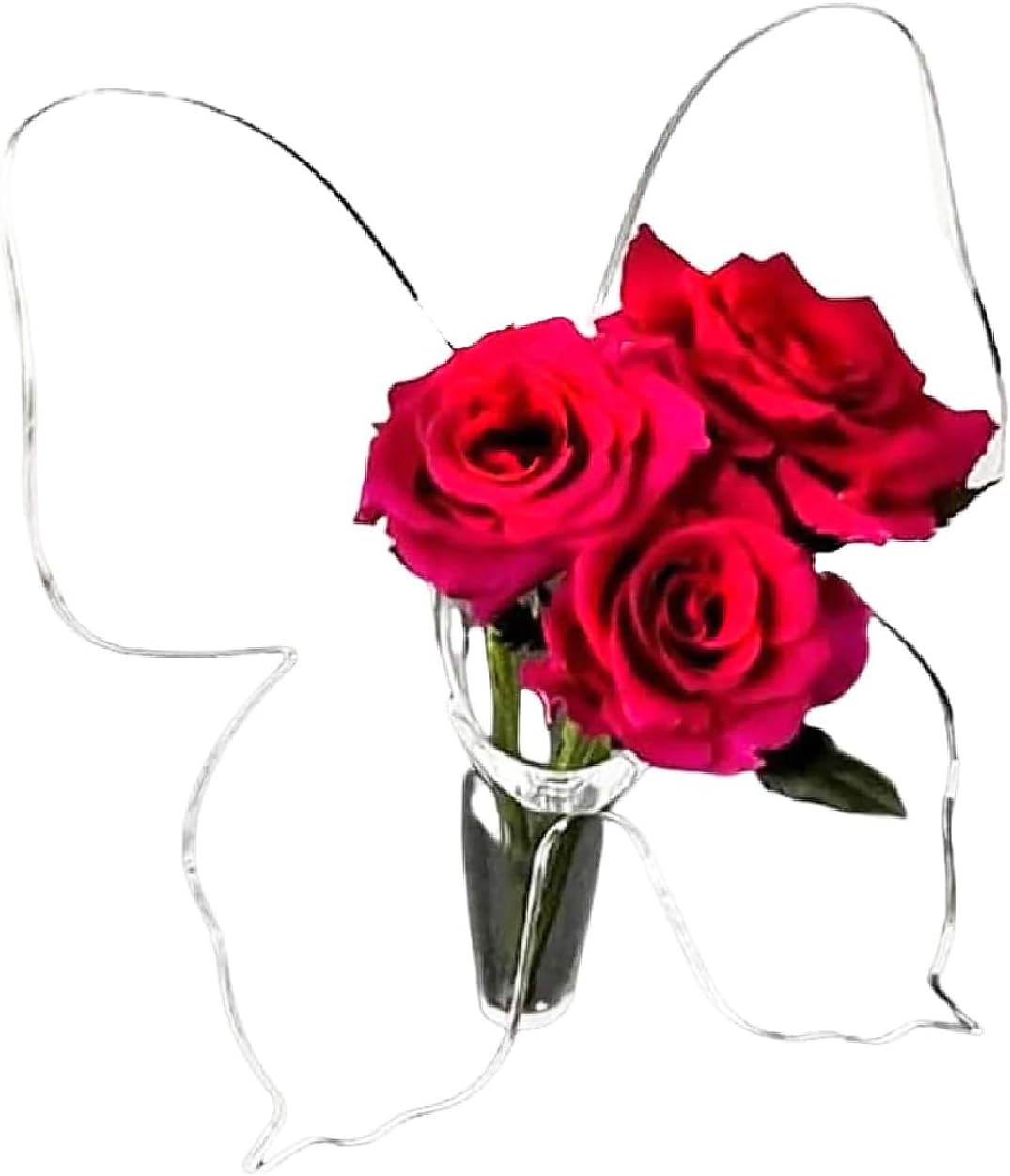 

Прозрачная ваза-рамка в виде бабочки, Художественная подставка для цветов, Минималистичная декоративная ваза для свадьбы, дома, стола, книжной полки, Уникальный подарок для женщин чистый