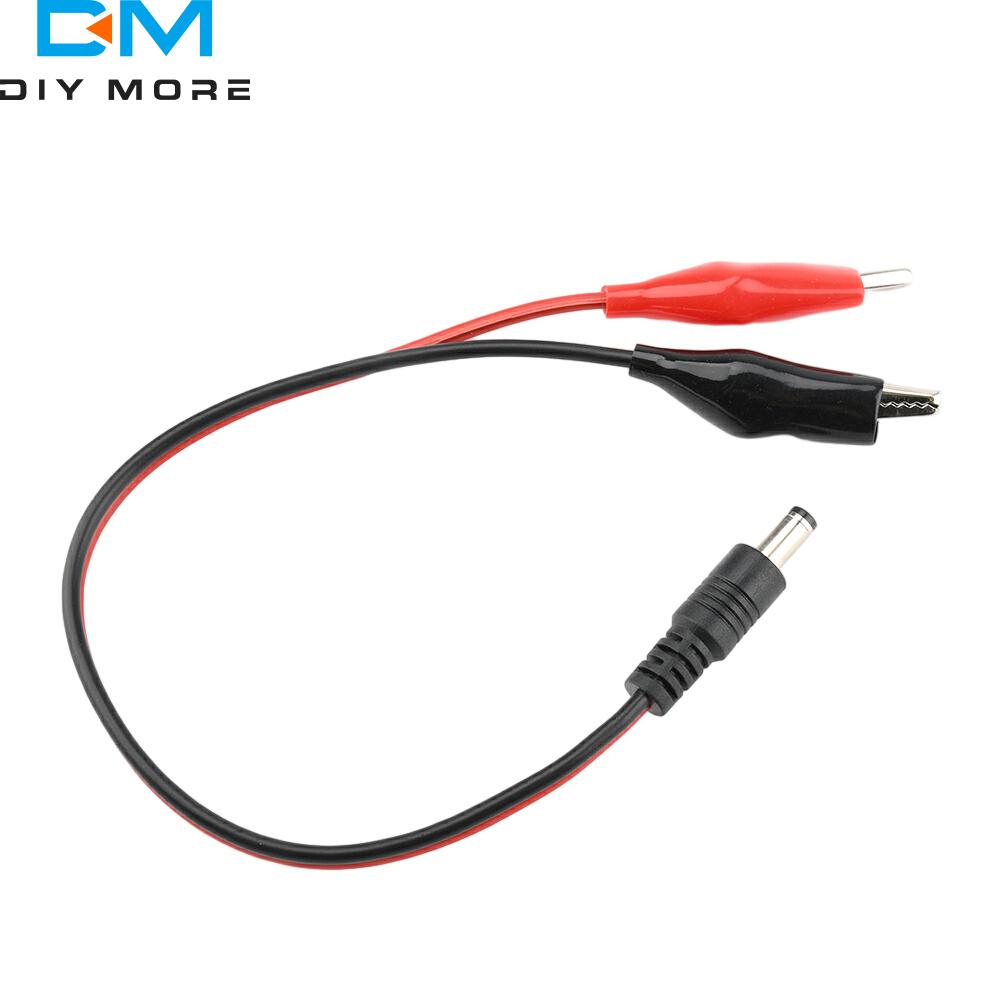 5.5*2.1mm Alligator Clip DC Power Male Female Test Lead Cable Crocodile Wire Connector To Male 25cm 30cm