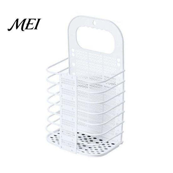 Foldable Hanging Hamper Laundry Basket, Breathable Hollow Design, Wall Mounted Portable Dirty Clothes Bag Space Saving Organizer, for Bathroom