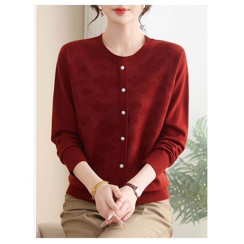 Neuer chinesischer Stil Modischer und bequemer Rundhals-Pullover Langarm Lockeres Temperament Pendel-Pullover