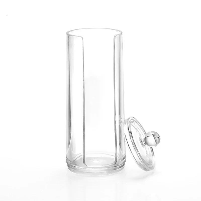 Organizer for Cosmetics Cotton Pads Holder Storage Boxes Bins Acrylic Cosmetic Makeup Storage Organizer Jewelry Swab Box