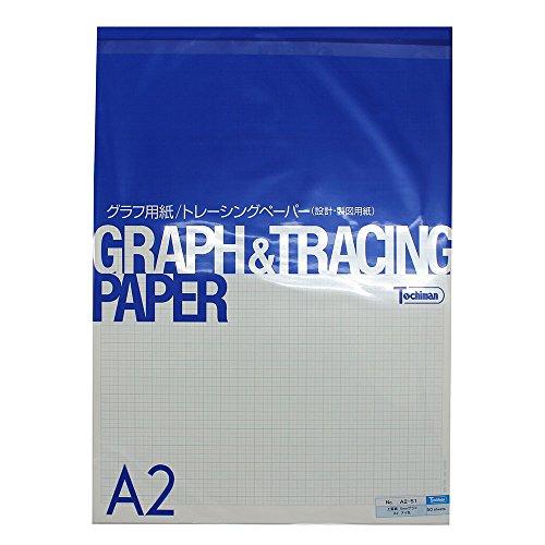 SAKAE Technical Paper Graph Paper, A2, 5mm Grid, High-Quality Paper, 50 Sheets, A2-51