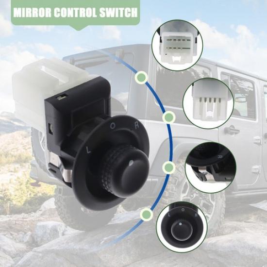 Door Remote Mirror Switch for 2011-14 Dodge Challenger 2011-17 Jeep Wrangler