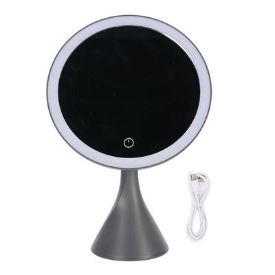 23cm Lighted Makeup Mirror 3 Color Temperatures Stepless Dimming Cordless LED Vanity Mirror for Dorm