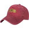 Crypto Coin Print Baseball Cap Washed Cotton Dad Hat Adjustable Low Profile Sun Hat for Unisex