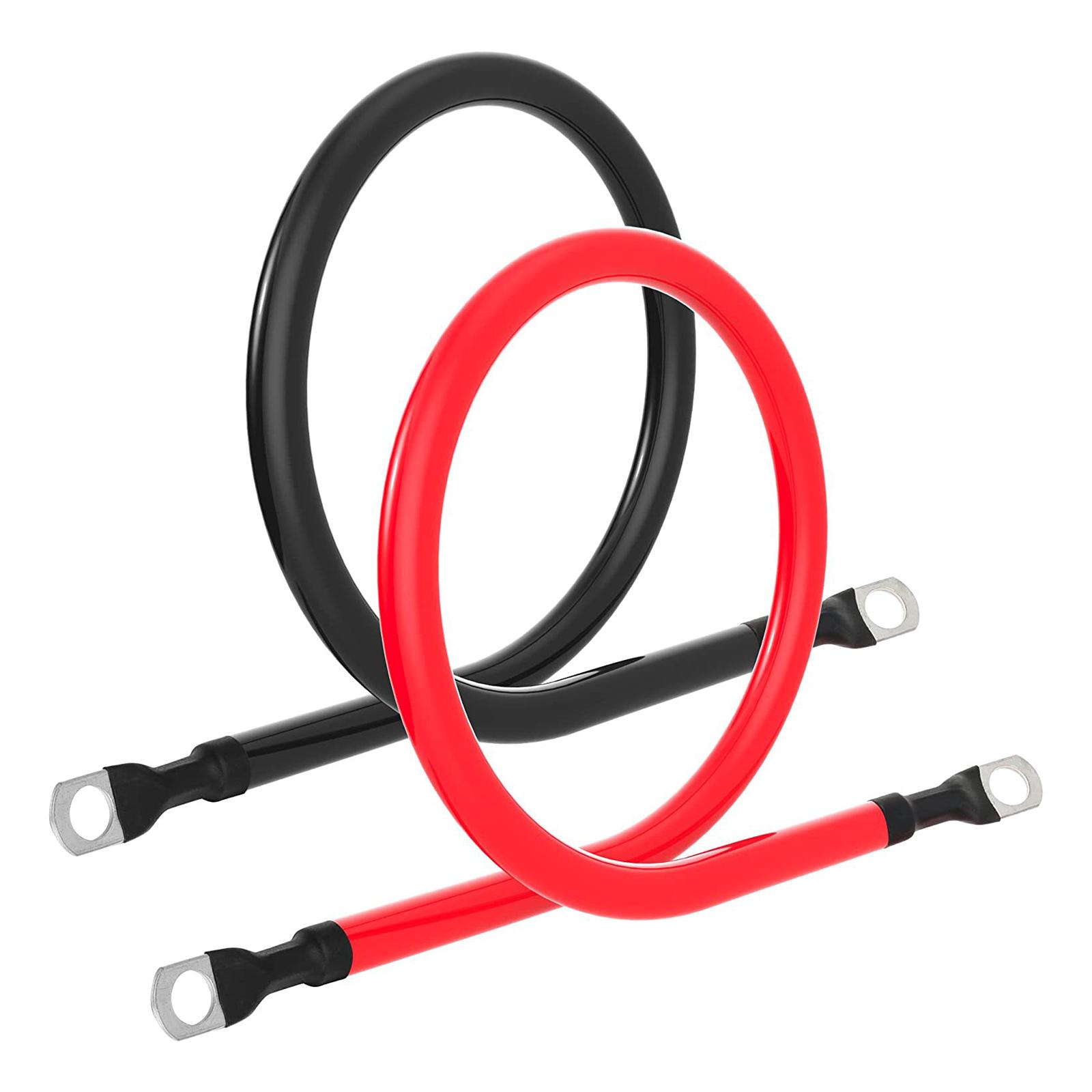 

Кабель для аккумулятора из чистой меди. Проводные кабели профессиональной серии для автомобильного инвертора, аккумулятора RVs. (2AWG 1 фут)