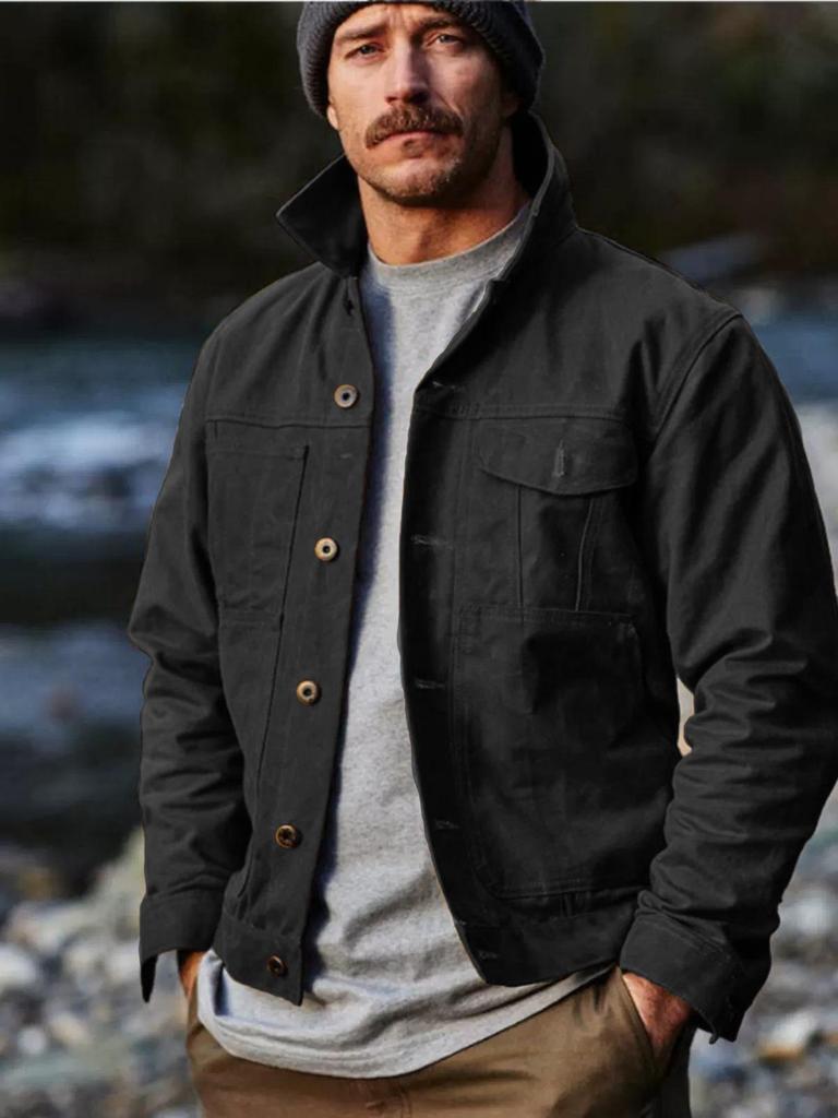 Frühjahr 2025 Herren Retro Mehrknopf Mehrtaschen Klassische Strickjacke Jacke