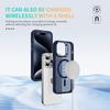 For iPhone 12/12 Pro Case Compatible with MagSafe PC+TPU+Metal Phone Cover Kickstand