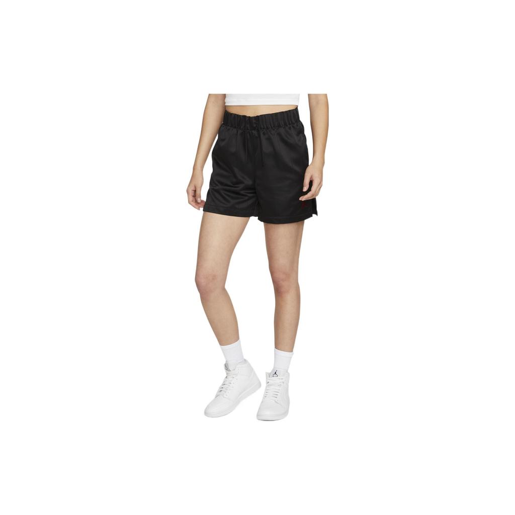 Jordan Heritage Embroidered Logo Sports Training Running Shorts Women Bottoms Black DO5018-010