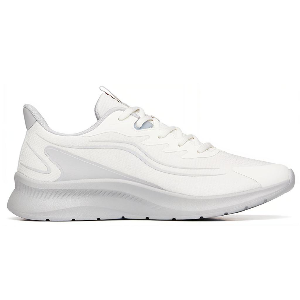 New Anta Running Collection Cushioned Slip Resistant Abrasion Resistant Breathable Low Top Running Shoes Men's White Gray 912235581-2