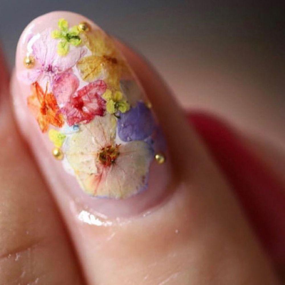 Pressed Flower 3D Nail Art Decorations Manicure Accessories Nail Art Dried Flower DIY Nail Decals