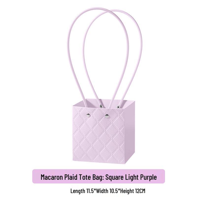 Macaron Flower Arrangement Tote - DIY Waterproof Paper Bag for Bouquets and Gift Packaging