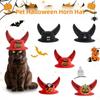 Pumpkin Halloween Pet Horns Hat Adjustable Dog Dress Up Cap Halloween Pet Hat  Halloween Decor