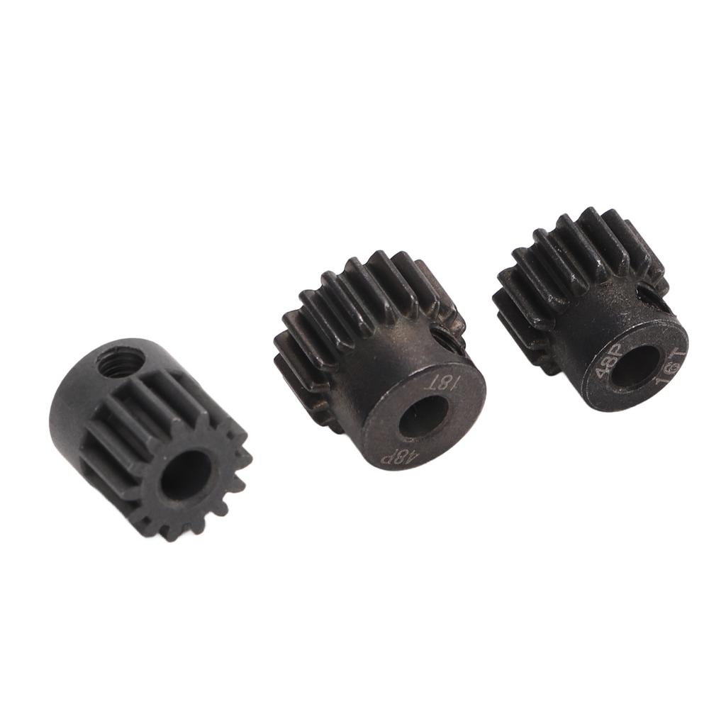 3Pcs RC Motor Pinion Gear 48P 14T 16T 18T Rustproof Powder Metallurgy 48P Pinion Gear Set for 110