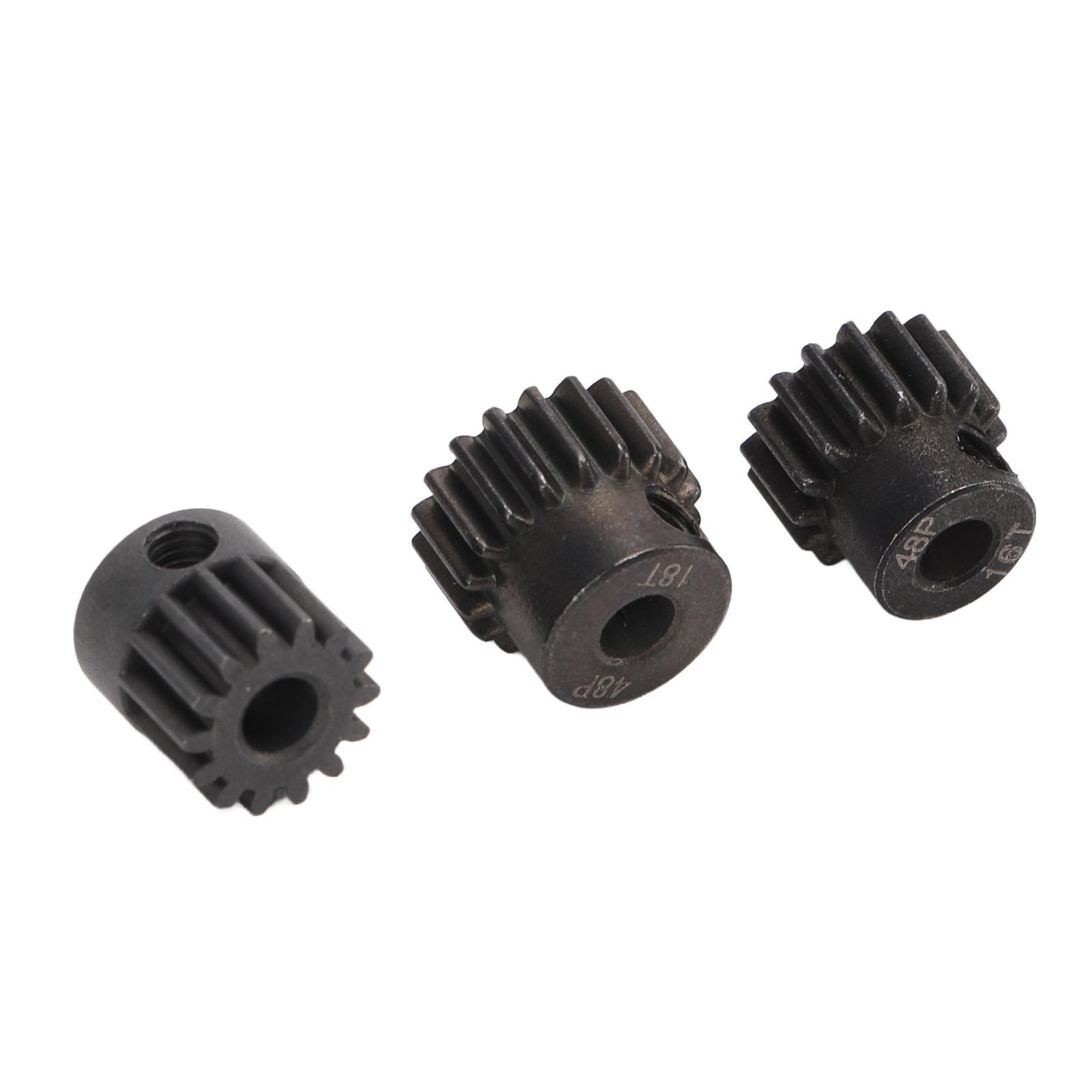 

3Pcs RC Motor Pinion Gear 48P 14T 16T 18T Rustproof Powder Metallurgy 48P Pinion Gear Set for 1 10 RC 3.175mm Motor