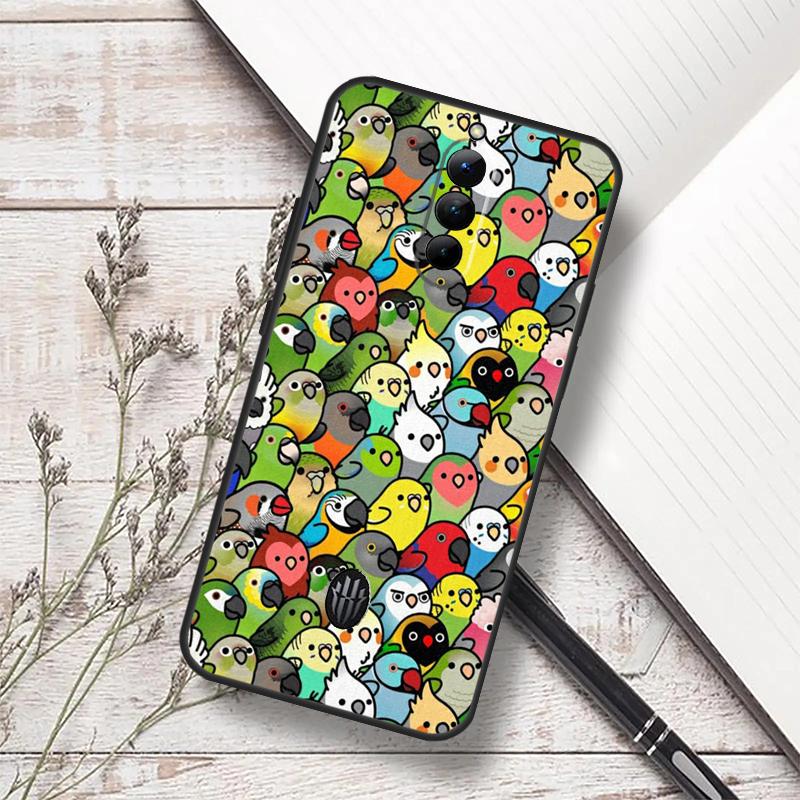 

Cartoon Cockatiel Collage Case For ZTE Nubia RedMagic 6 7 6S 7S Pro 5G RedMagic 11 8 8S 9 9S 10S Pro Plus 10 Air Cover Red Magic 6s