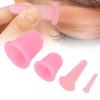 4pcs Facial Cupping Massager Vaccum Cup Face Lifting Firming Care Therapy Treatment Pink