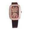 Ladies Full Diamond Fashion Retro Light Luxury Exquisite Versatile Leather Quartz Watch
