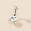 8pcs Stainless Steel Navel Rings Gold Color Belly Button Rings with Crystal Women Men Body Piercing Ornament Unique