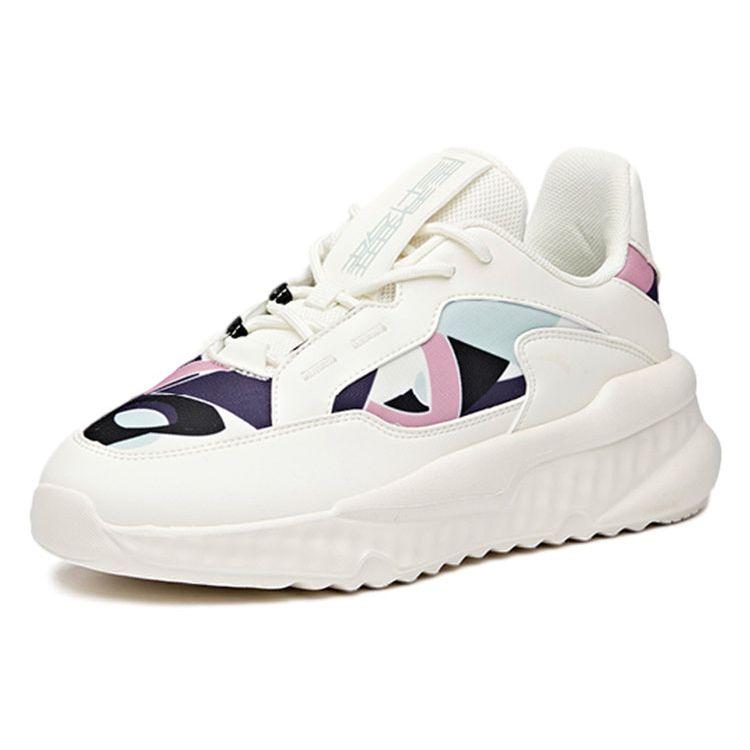 Anta Lifestyle Series Unrestrained Series Synthetic Leather Shock Absorbing Non-Slip Wear-Resistant Breathable Low-Top Casual Shoes 122038842-4