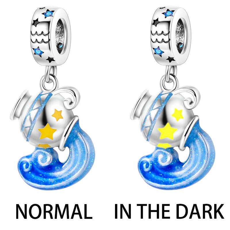 Blue Series Charms Copper Beads Butterfly Lovely Cat Heart Charms Fit Diy Original Bracelet Pendant For Women Jewelry Making