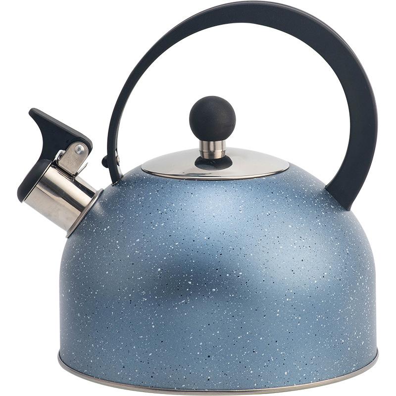 

Stainless steel whistle kettle tea coffee whistle pot 2.5L kitchen utensils whistle pot 2.5l spray light blue
