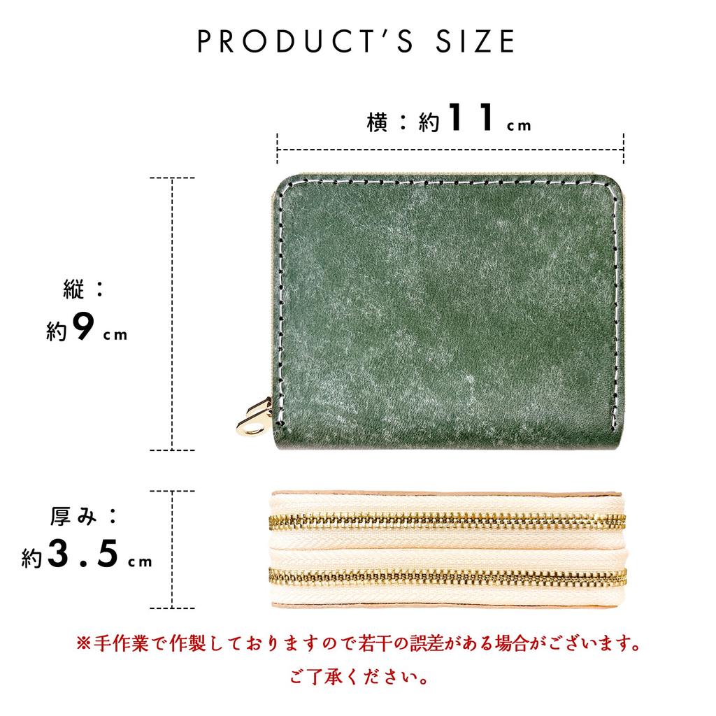 Leo&Aoi Italian Genuine Leather Wallet, Maya Berry, Double Zipper, Round Zipper, Bellows, Card Slots, Bill Compartment, Coin Purse, Men's and