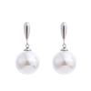 Yhpup 12*12mm Imitation Pearls Round Chic Dangle Earrings for Women Stainless Steel Elegance Daily Jewelry Waterproof Recommend