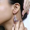 Amethyst Silver Pendant Earring Set, 925 Sterling Silver Handmade Jewelry, February Birthstone Jewelry, Dangle Earring An0448-185