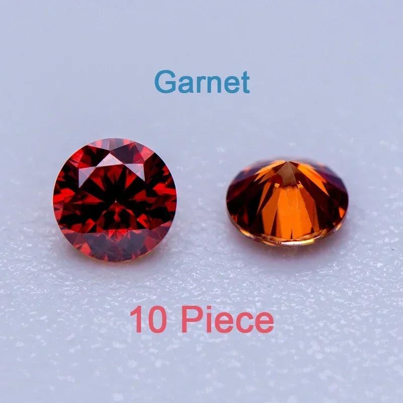 Pedras de Moissanite Múltiplas Cores Formato Redondo Tamanhos Pequenos 3,0-4,5mm VVS1 Diamantes de Laboratório Presente para Fazer Joias DIY