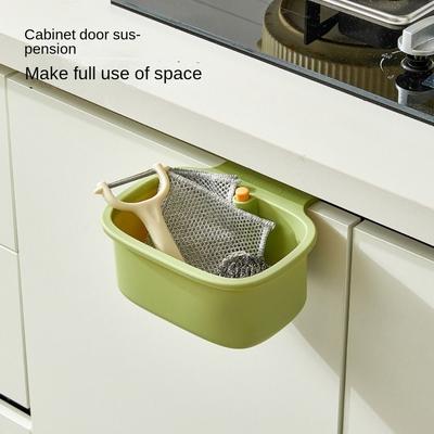 Push-type Sink Filter Hanging Basket Versatile One-touch Opening and Closing Filter Basket Large Capacity Sink Storage Rack