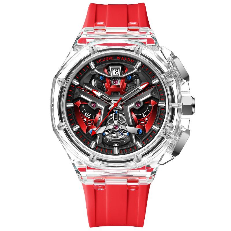 SVJ Men's Watch High-grade Three-dimensional Hollow Carving Sense Luminous Watch Waterproof Quartz Men's Watch