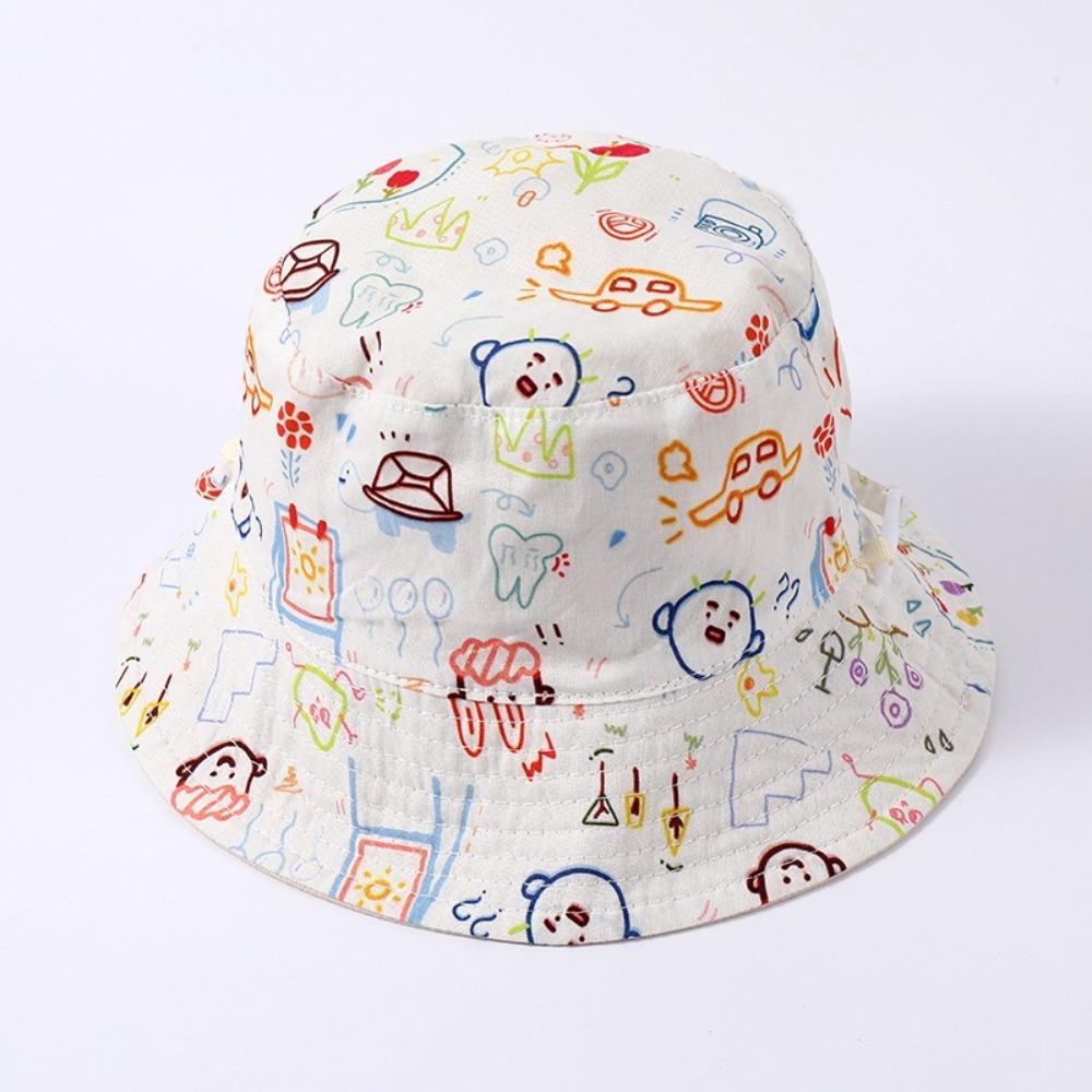 Double Sided Sun Hat Breathable Baby Cap New Fisherman Cap  Boys Girls