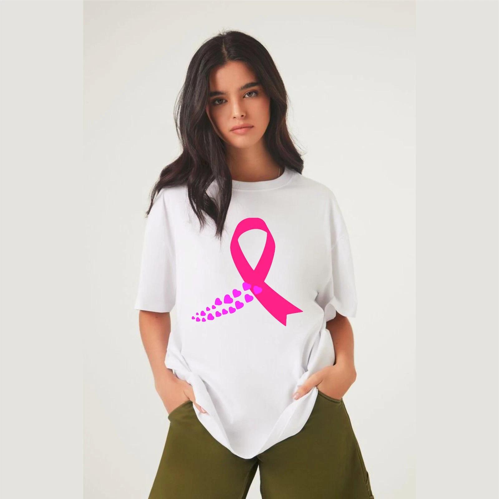 

Pink Ribbon Breast Cancer Awareness Cancer Survivor Warrior Womens Gift T-Shirt S