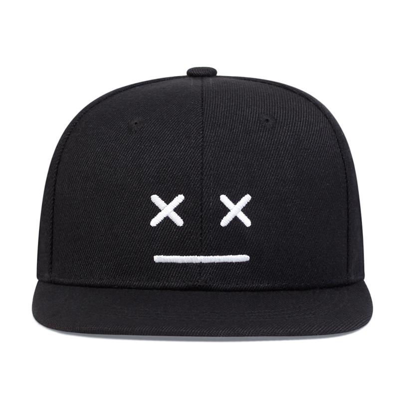 Children Emoji Embroidery Baseball Hat Street Fashion Boys and Girls Hats Outdoor Leisure Flat Top Cap Snapback Caps