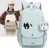 Schulranzen1011 neuer Schüler Schulranzen weiblich Druck Kätzchen Cartoon Rucksack Freizeit Einfach Große Kapazität Mittelschule Schulranzen