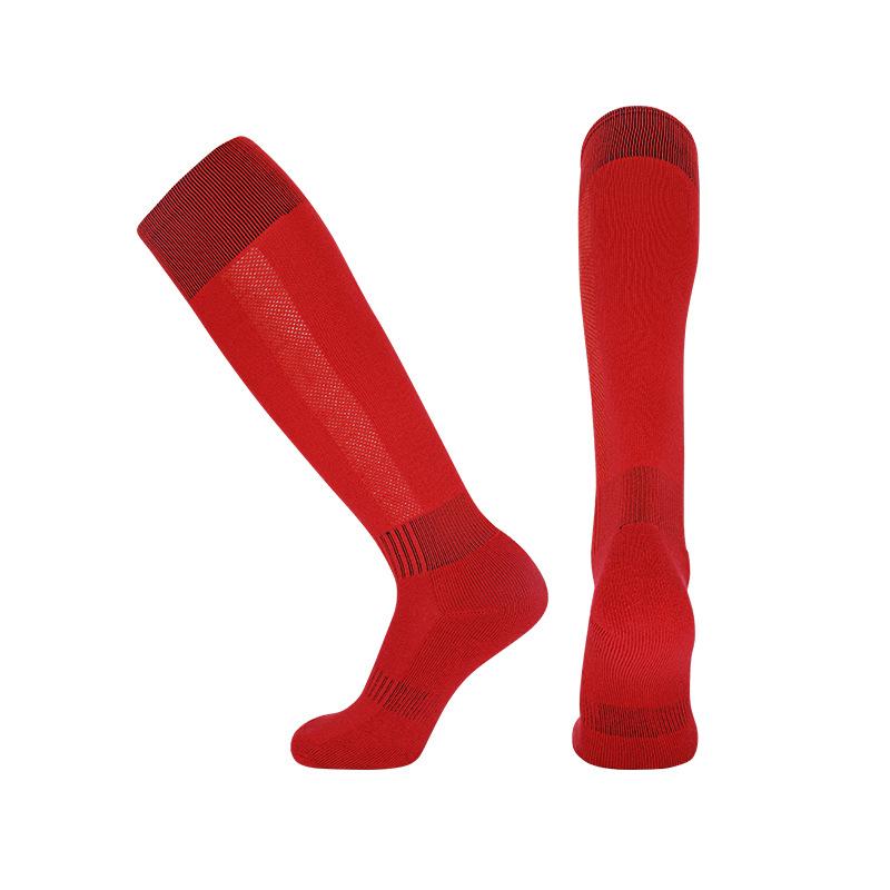 2026 Adult Kids Solid Color Soccer Socks Socks Towel Bottom Over Knee Socks Teen Anti Slip Sports Socks
