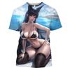 Camiseta Deportiva Casual de Verano para Hombre, Holgada, Tallas Grandes, Estampado de Patrón, Cuello Redondo, Manga Corta, Impresión 3D