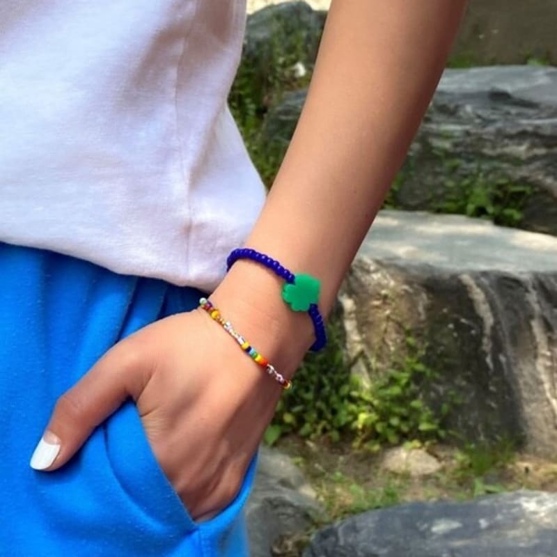 BONBEAU Daisy, Clover Charm Color Beads Bracelet